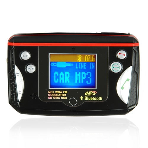 Car MP3 WMA Wireless FM Transmitter (Rectangular)